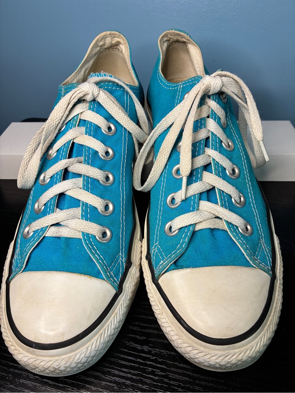 Converse Bright Teal Canvas Low-Top Sneakers